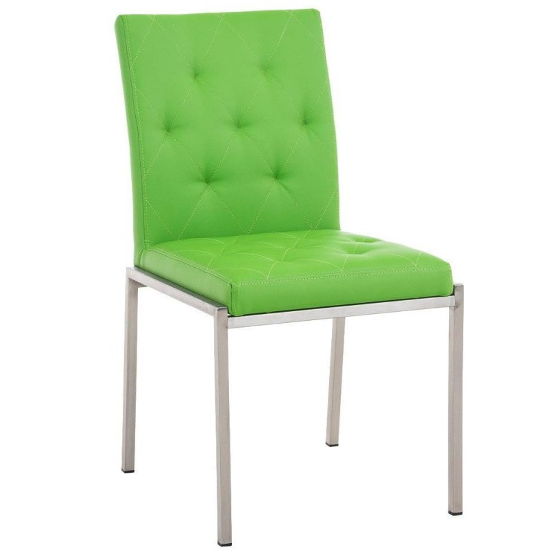 Silla de Confidente GALA, bonito diseño, robusta y resistente, Piel Negra