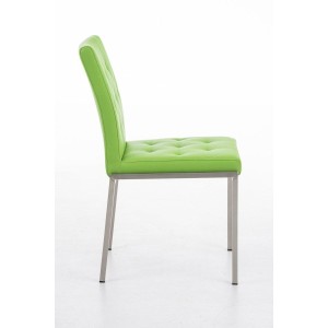 Silla de Confidente GALA, bonito diseño, robusta y resistente, Piel Negra