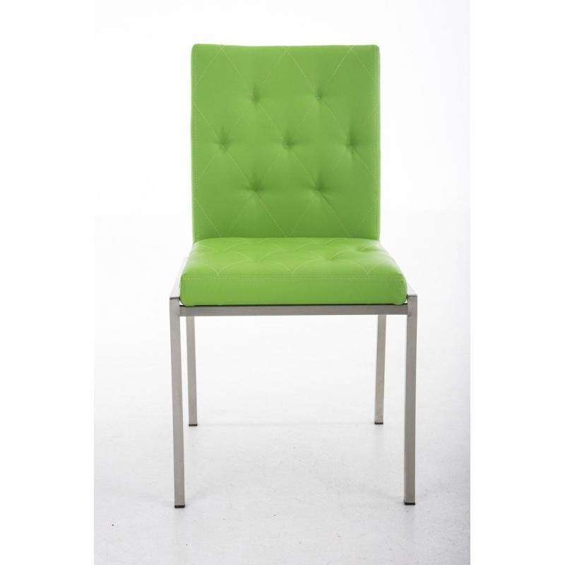 Silla de Confidente GALA, bonito diseño, robusta y resistente, Piel Negra