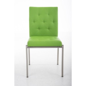 Silla de Confidente GALA, bonito diseño, robusta y resistente, Piel Negra