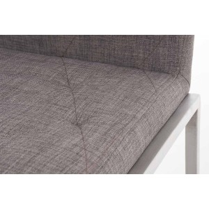 Silla de Confidente GALA TELA, bonito diseño, robusta y resistente, Tela Blanca