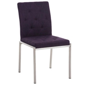 Silla de Confidente GALA TELA, bonito diseño, robusta y resistente, Tela Blanca
