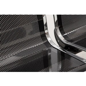 Bancada 4 asientos AUREA, en metal negro