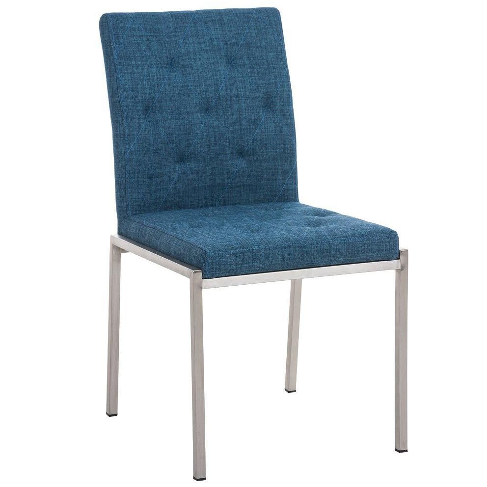 Silla de Confidente GALA TELA, con Gran Acolchado, muy Robusta y Resistente, en Tela color Blanco