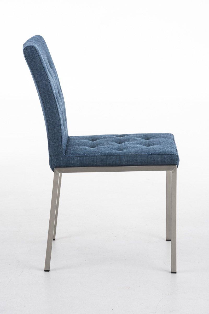 Silla de Confidente GALA TELA, con Gran Acolchado, muy Robusta y Resistente, en Tela color Blanco