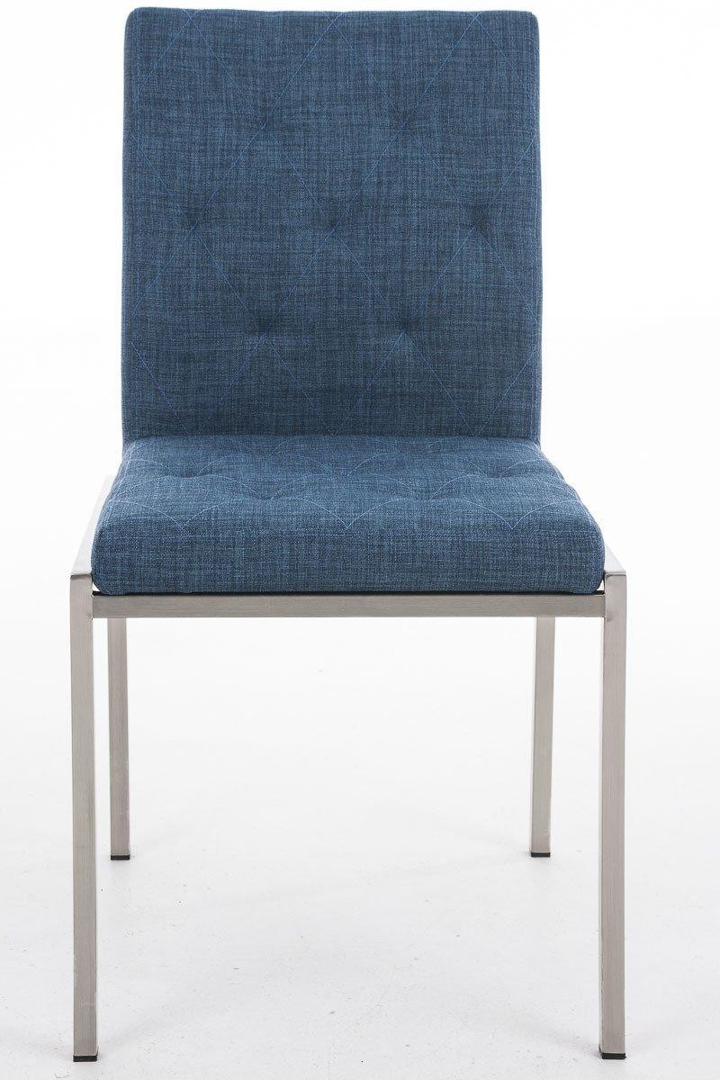 Silla de Confidente GALA TELA, con Gran Acolchado, muy Robusta y Resistente, en Tela color Blanco