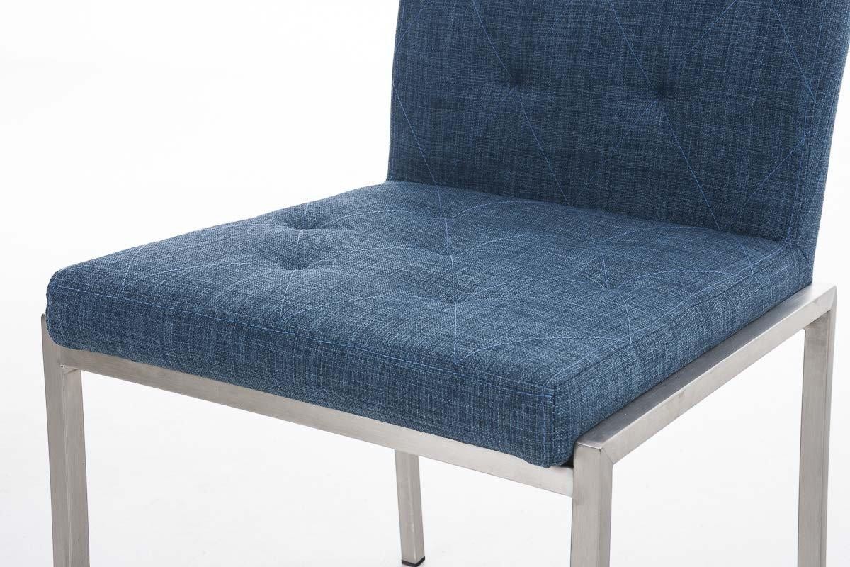 Silla de Confidente GALA TELA, con Gran Acolchado, muy Robusta y Resistente, en Tela color Blanco