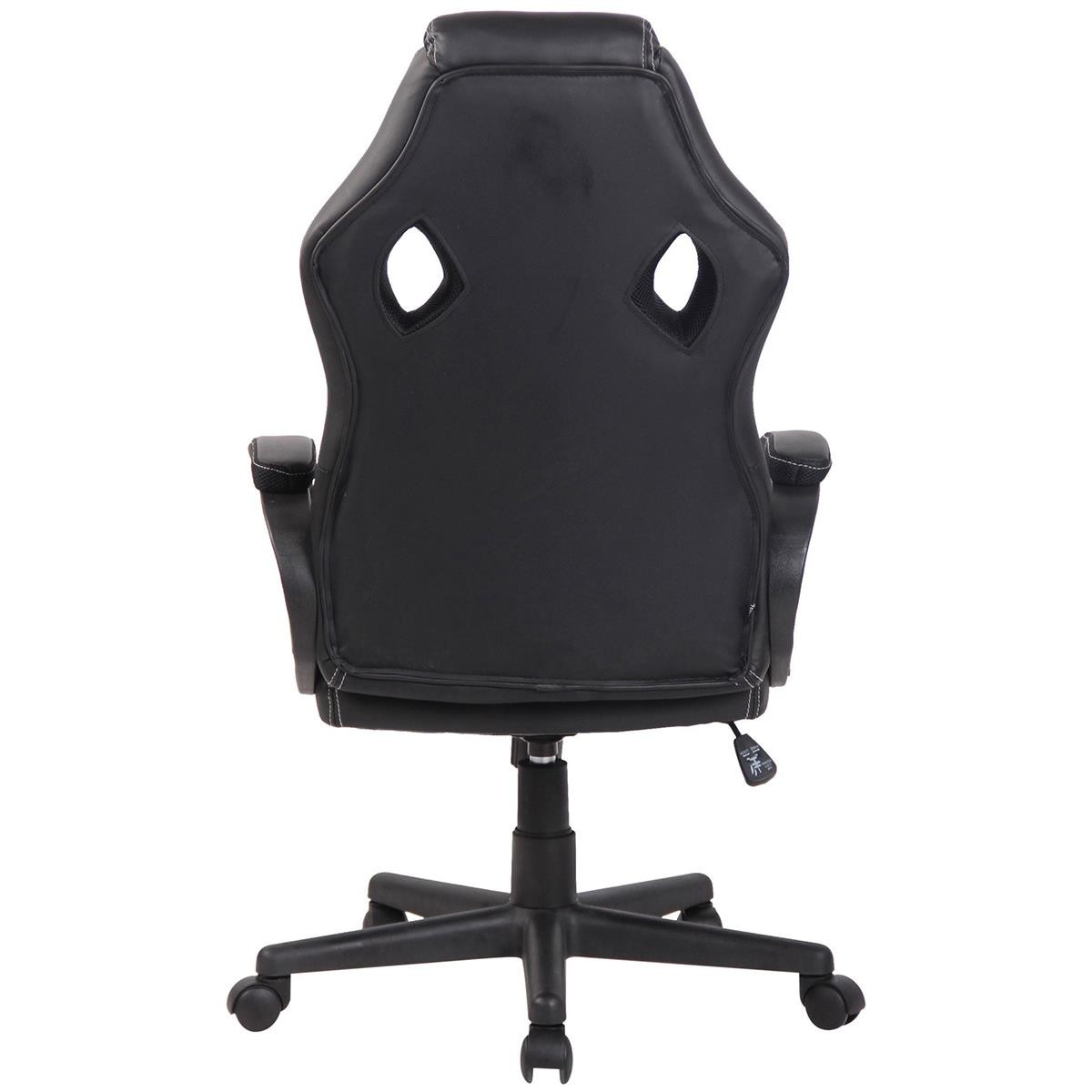 Silla Gaming MONTMELO, Espectacular Diseño Deportivo, En Piel y Tela, Color Negro