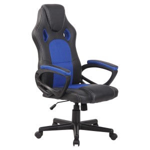 Silla gaming MONTMELO, diseño deportivo, color negro