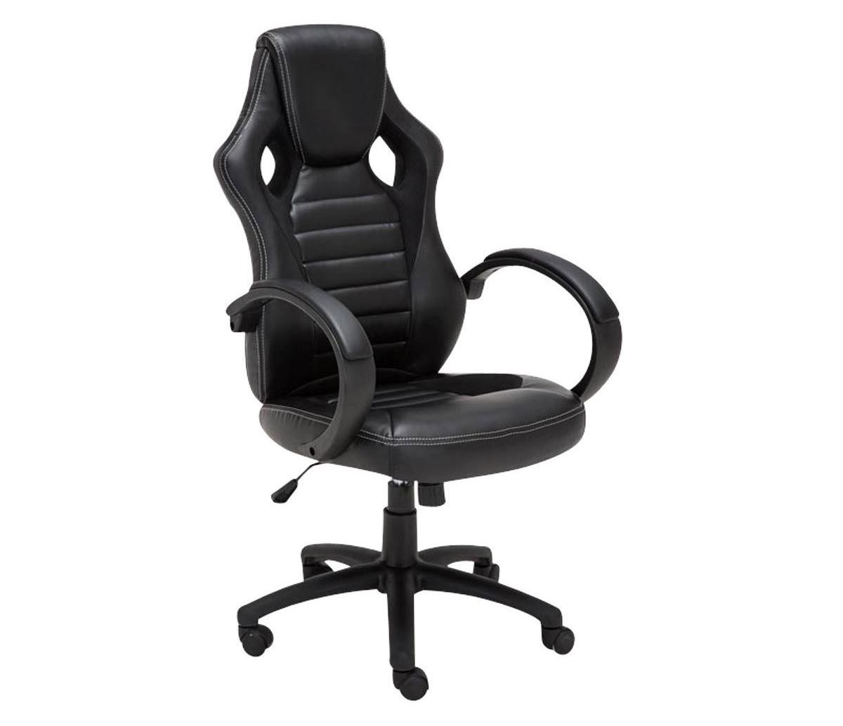 Silla Gaming ASCARI, Diseño Deportivo y Gran Comodidad, Piel y Tela, en Negro