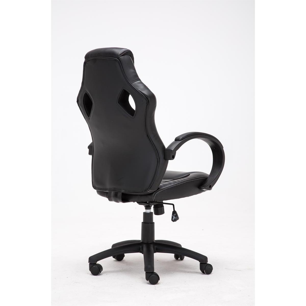 Silla Gaming ASCARI, Diseño Deportivo y Gran Comodidad, Piel y Tela, en Negro