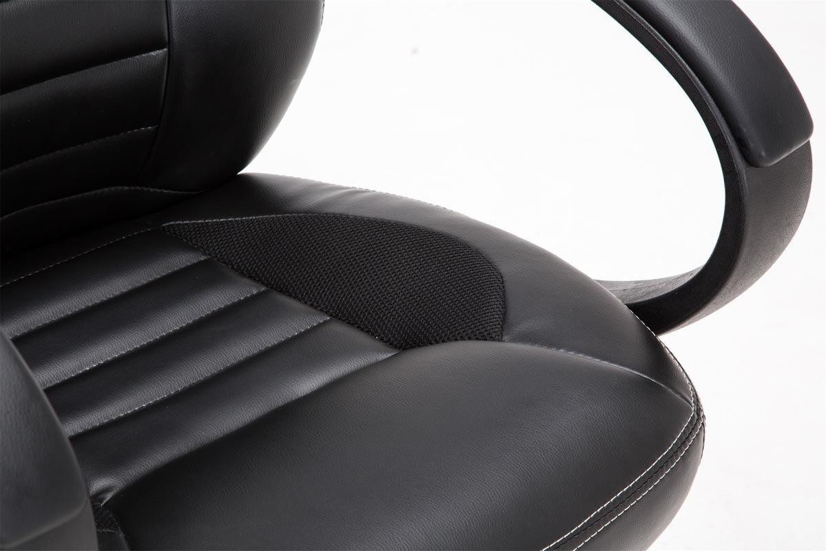 Silla Gaming ASCARI, Diseño Deportivo y Gran Comodidad, Piel y Tela, en Negro