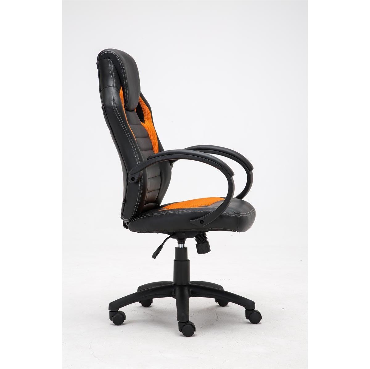 Silla Gaming ASCARI, Diseño Deportivo y Gran Comodidad, Piel y Tela, en Negro