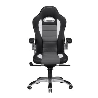 Silla Gaming NORIS de diseño deportivo, gran acolchado y para uso profesional de 8 horas, en negro 2
