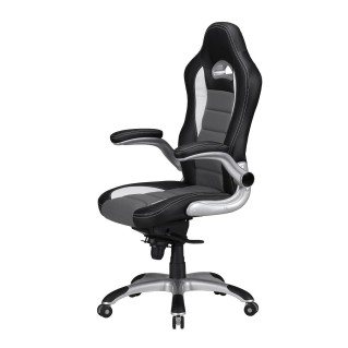 Silla Gaming NORIS de diseño deportivo, gran acolchado y para uso profesional de 8 horas, en negro 2