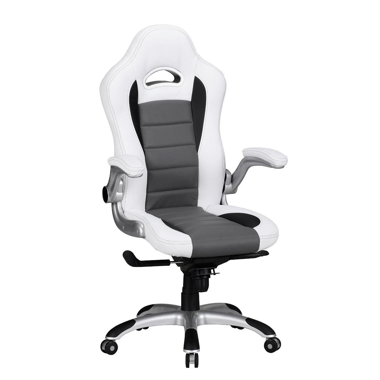 Silla de Ordenador NORIS con precioso Diseño gaming, Tapizada en Piel, Uso Profesional 8h, Negro