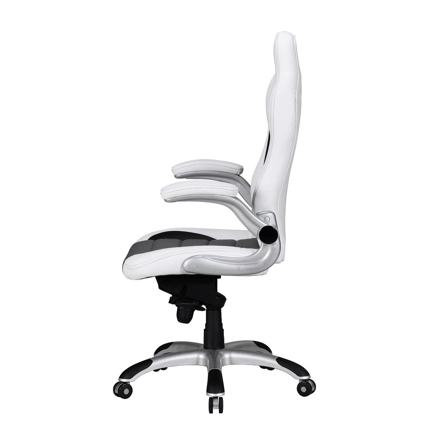 Silla de Ordenador NORIS con precioso Diseño gaming, Tapizada en Piel, Uso Profesional 8h, Negro