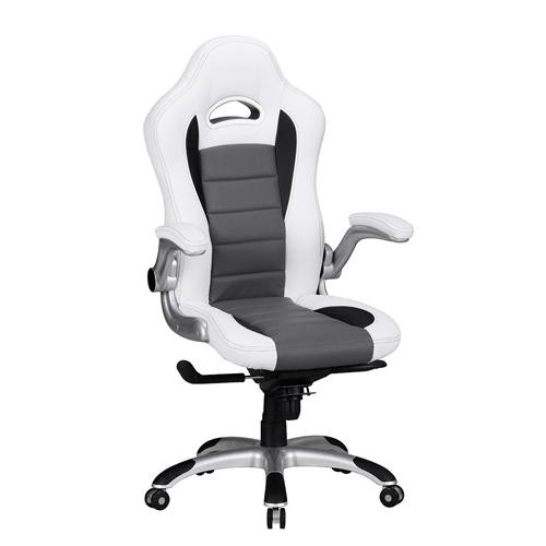 Silla de Ordenador NORIS con precioso Diseño gaming, Tapizada en Piel, Uso Profesional 8h, Negro
