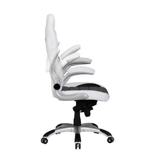 Silla de Ordenador NORIS con precioso Diseño gaming, Tapizada en Piel, Uso Profesional 8h, Negro