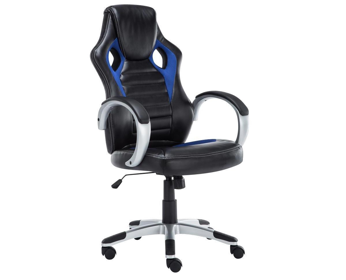 Silla Gaming ASCARI PRO, Diseño Deportivo y Gran Comodidad, Piel y Tela, en Negro