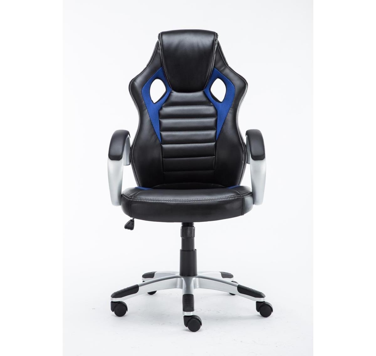 Silla Gaming ASCARI PRO, Diseño Deportivo y Gran Comodidad, Piel y Tela, en Negro