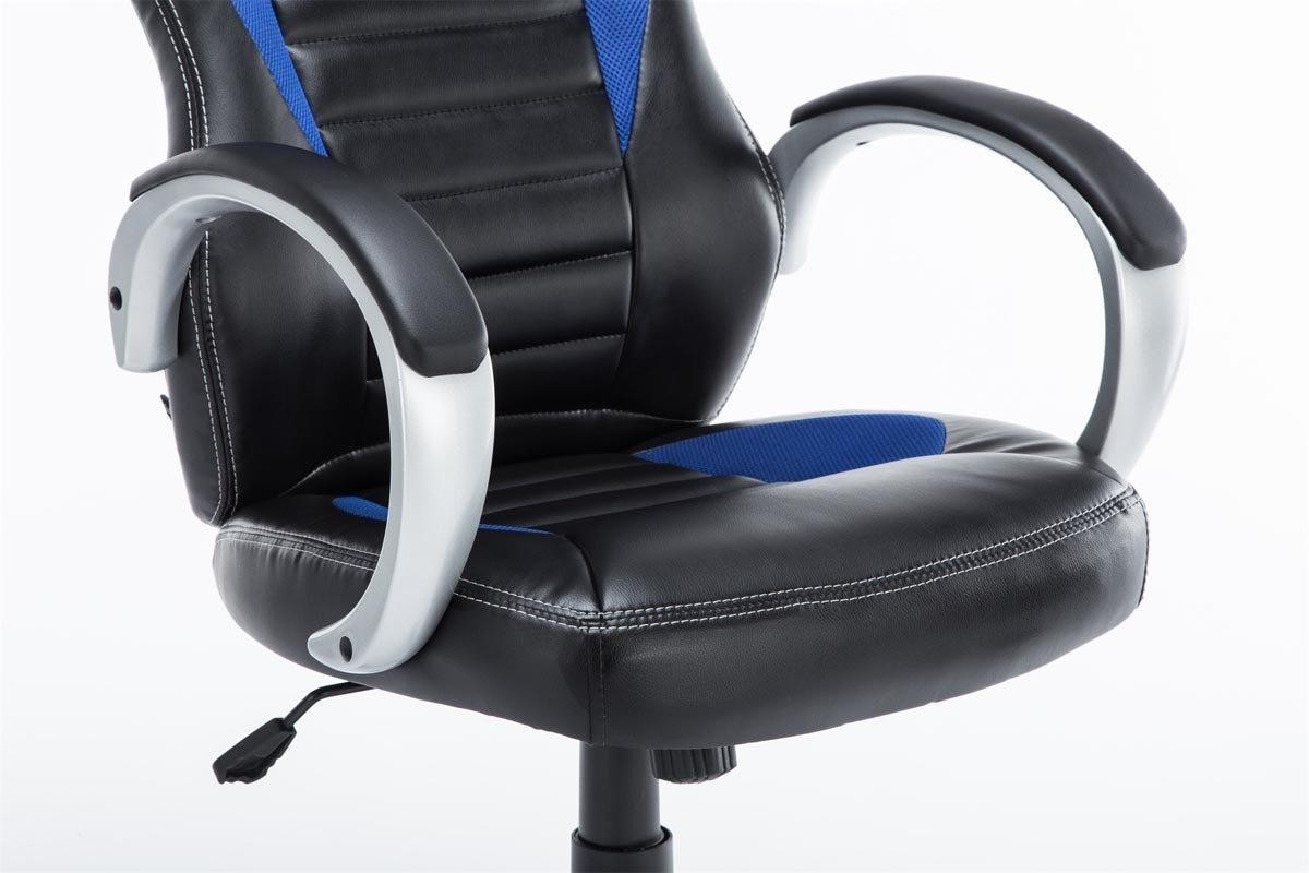 Silla Gaming ASCARI PRO, Diseño Deportivo y Gran Comodidad, Piel y Tela, en Negro