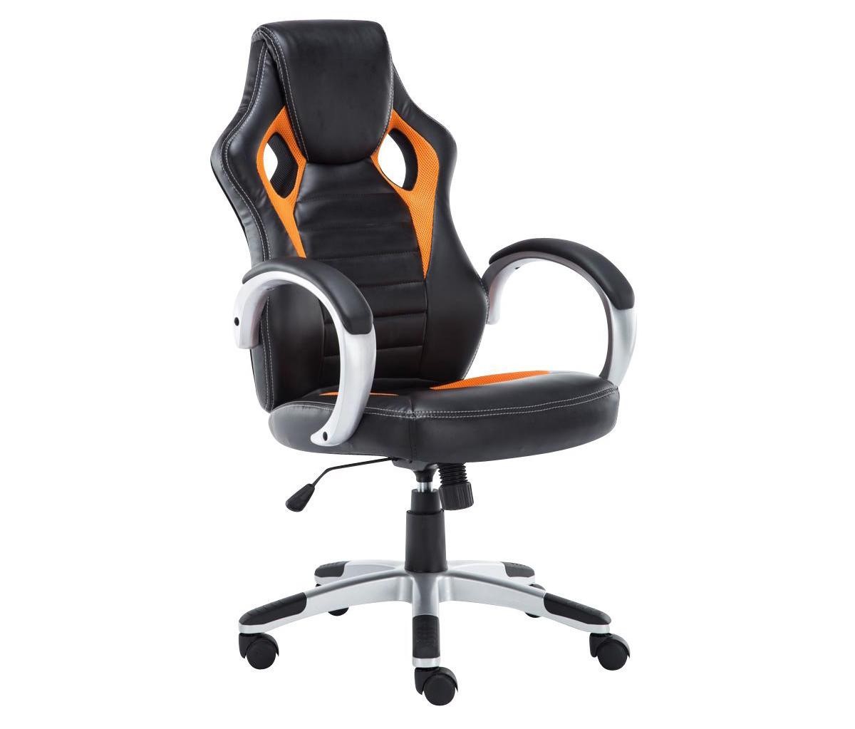 Silla Gaming ASCARI PRO, Diseño Deportivo y Gran Comodidad, Piel y Tela, en Negro