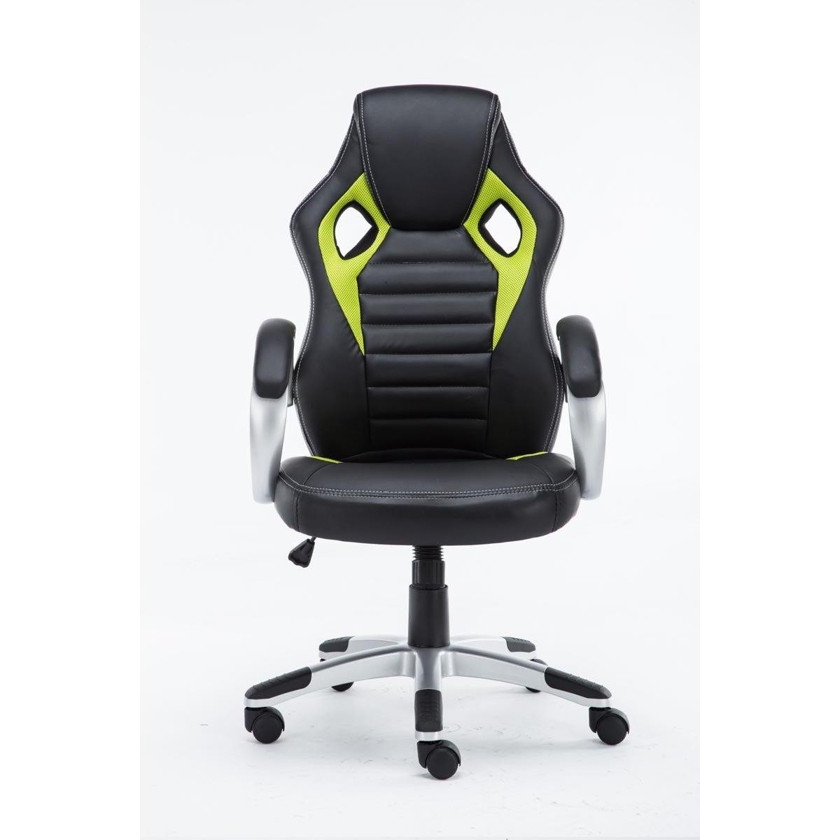 Silla Gaming ASCARI PRO, Diseño Deportivo y Gran Comodidad, Piel y Tela, en Negro