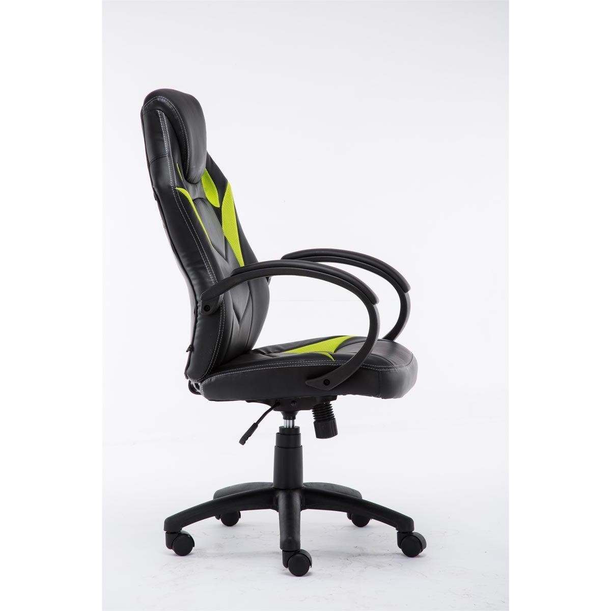 Silla Gaming JARAMA, Gran Comodidad y Diseño Deportivo, En Piel y Tela, Color Negro