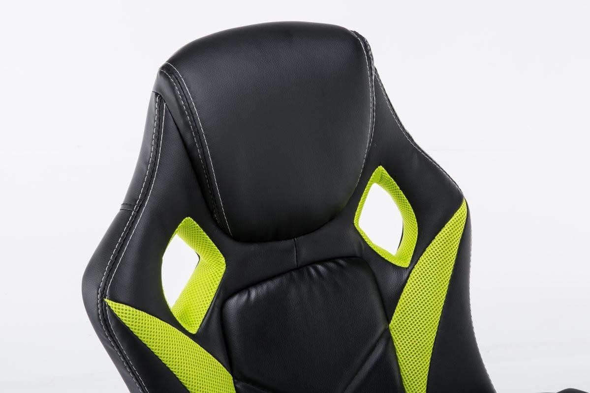 Silla Gaming JARAMA, Gran Comodidad y Diseño Deportivo, En Piel y Tela, Color Negro