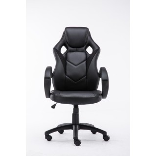 Silla gaming JARAMA, diseño deportivo, color negro 2