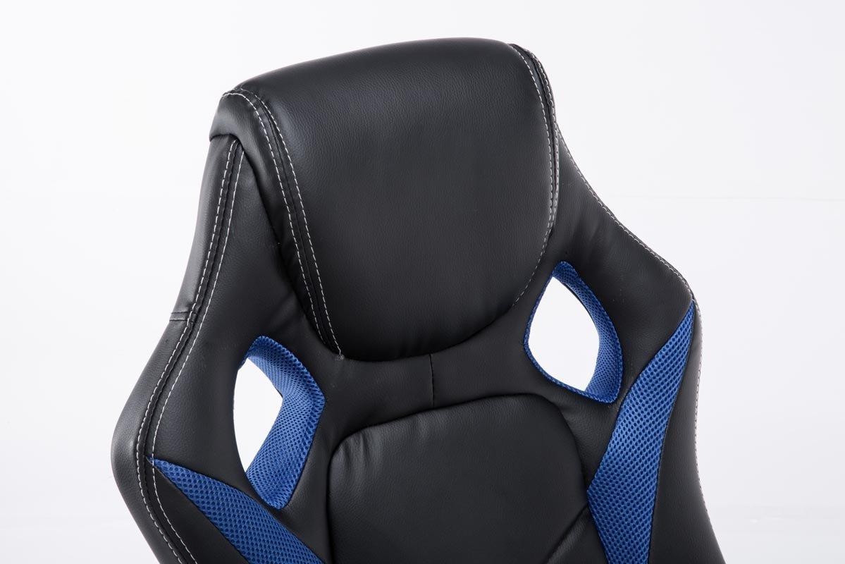 Silla Gaming JARAMA, Gran Comodidad y Diseño Deportivo, En Piel y Tela, Color Negro