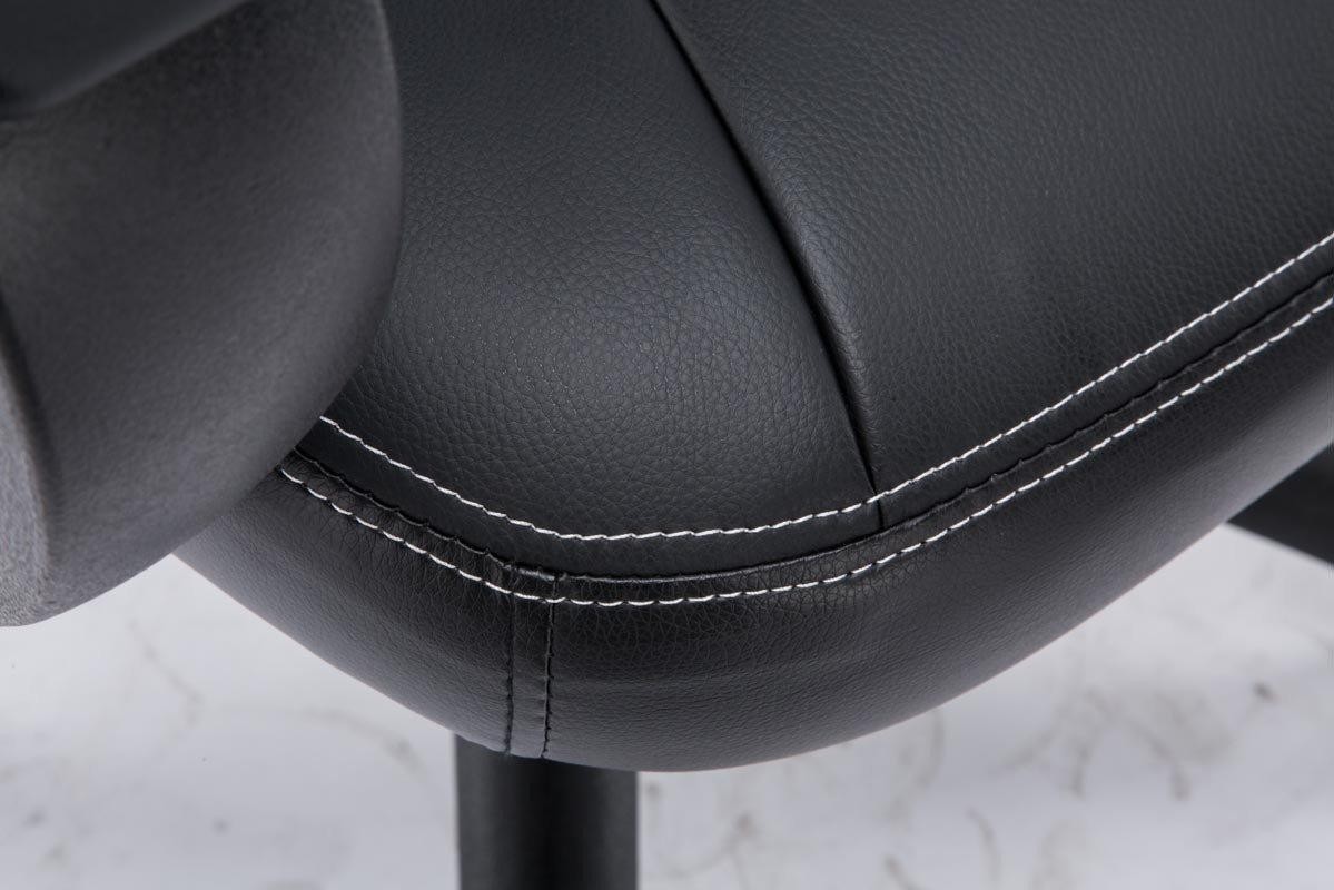 Silla Gaming JARAMA, Gran Comodidad y Diseño Deportivo, En Piel y Tela, Color Negro