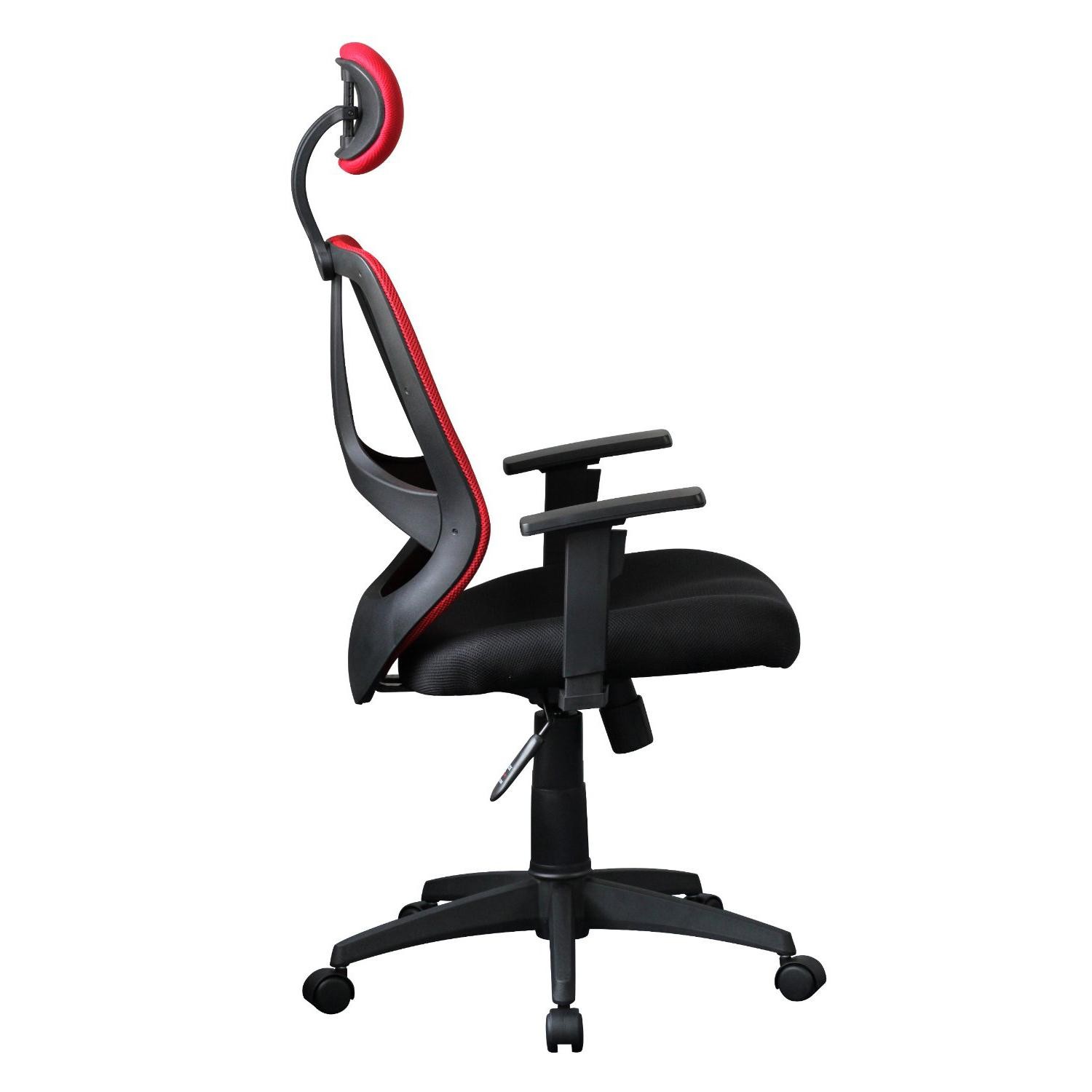 Silla Ergonómica DRAKE, con Cabecero y Apoyabrazos Regulables, en Malla transpirable, En Negro