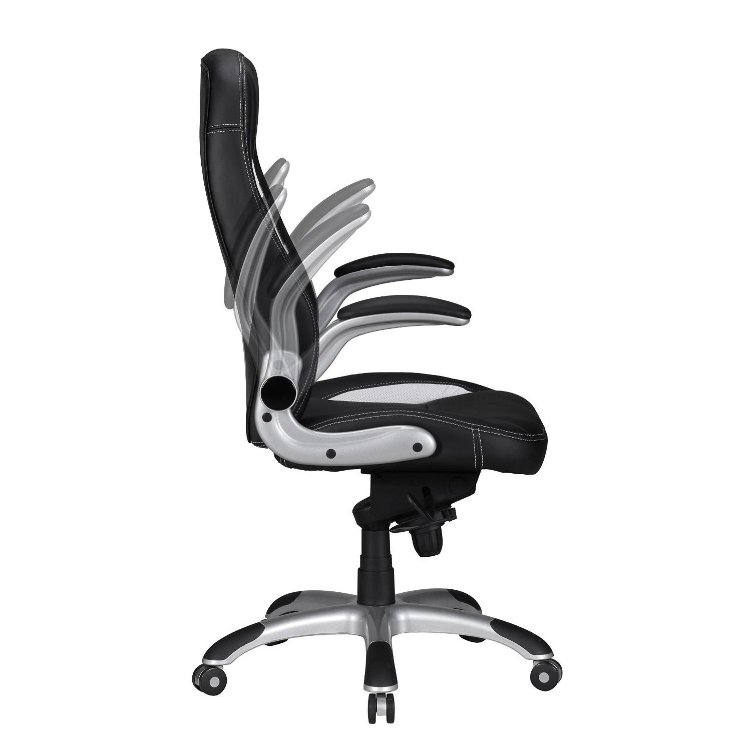 Silla de Ordenador MONTREAL con precioso Diseño Gaming, Tapizada en Piel, Uso Profesional 8h, Negro