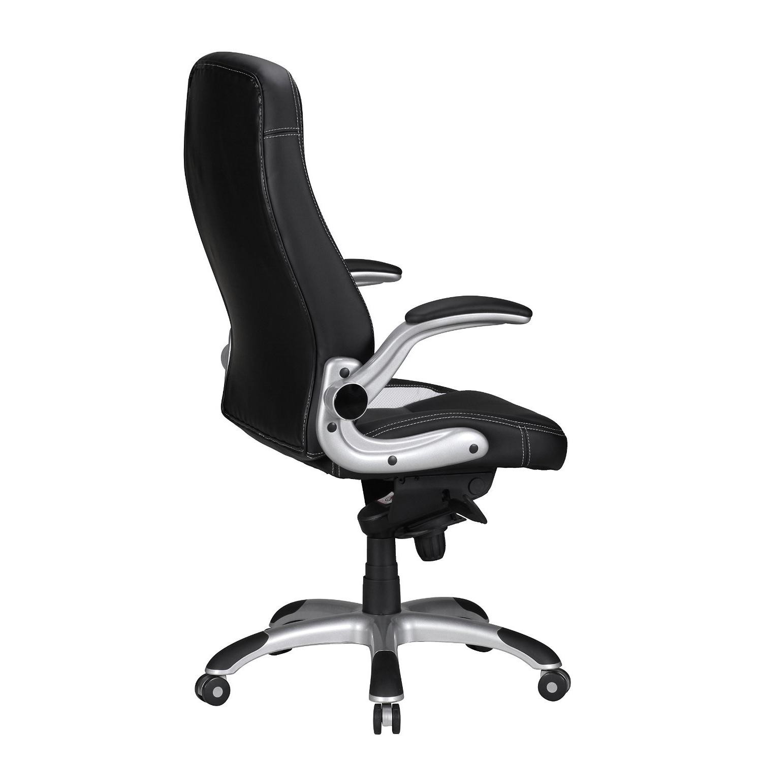 Silla de Ordenador MONTREAL con precioso Diseño Gaming, Tapizada en Piel, Uso Profesional 8h, Negro