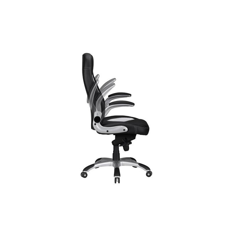 Silla Gaming MONTREAL. Diseño de inspiración deportiva, gran acolchado y para uso profesional de 8 horas, en negro