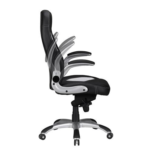 Silla de Ordenador MONTREAL con precioso Diseño Gaming, Tapizada en Piel, Uso Profesional 8h, Negro