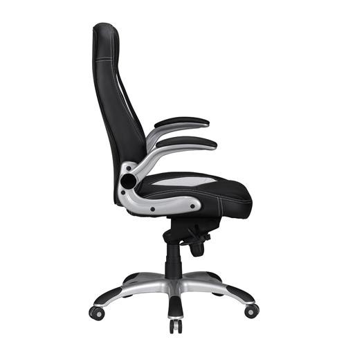 Silla de Ordenador MONTREAL con precioso Diseño Gaming, Tapizada en Piel, Uso Profesional 8h, Negro