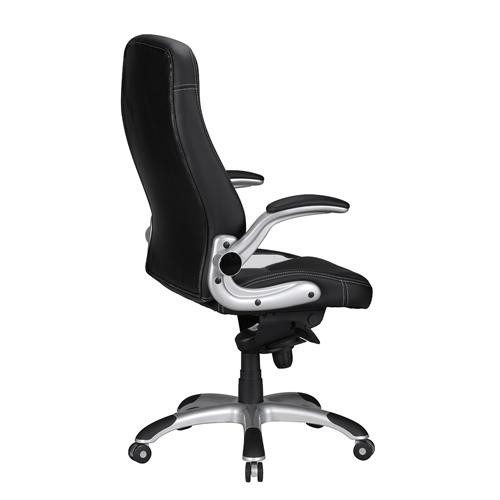 Silla de Ordenador MONTREAL con precioso Diseño Gaming, Tapizada en Piel, Uso Profesional 8h, Negro