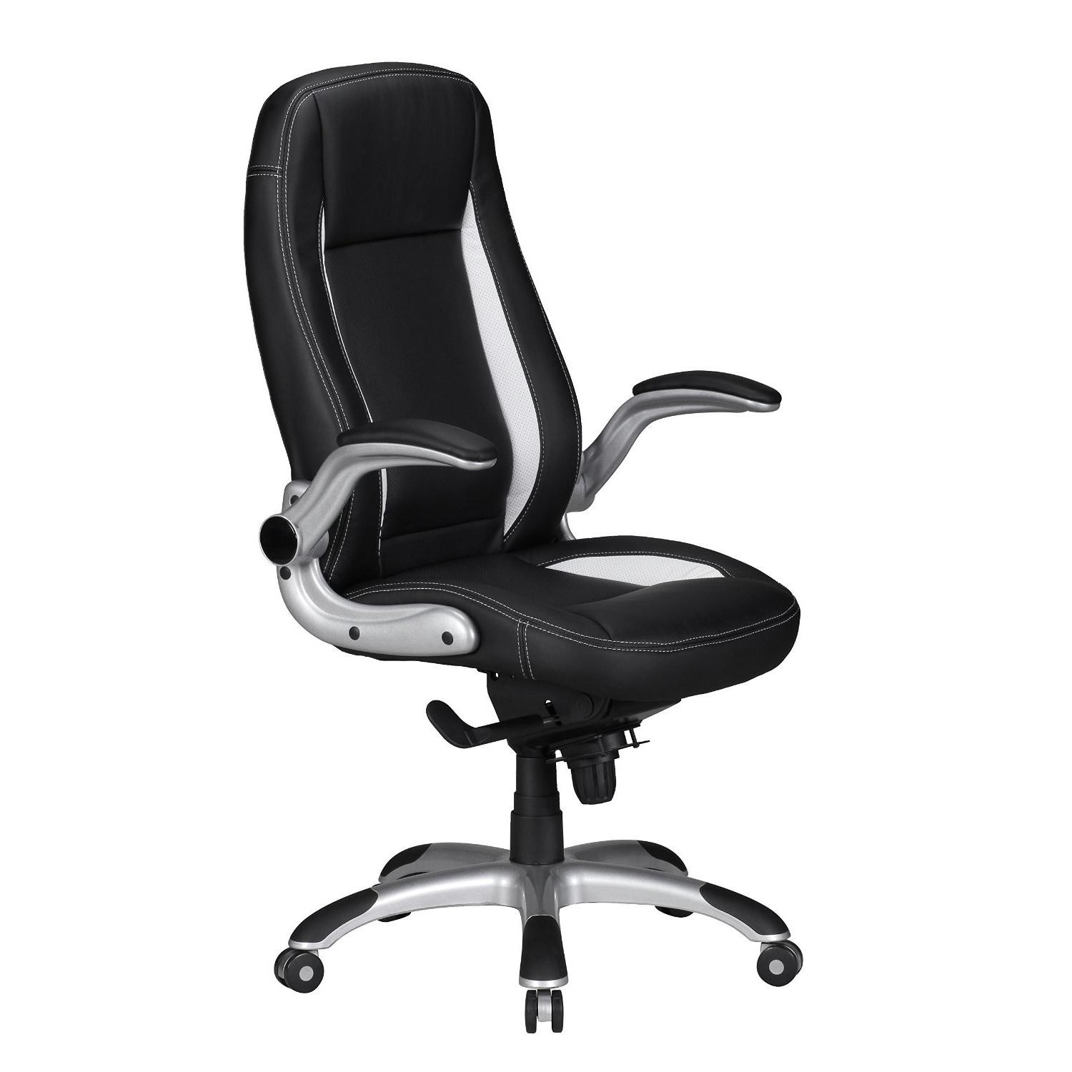 Silla de Ordenador MONTREAL con precioso Diseño Gaming, Tapizada en Piel, Uso Profesional 8h, Negro