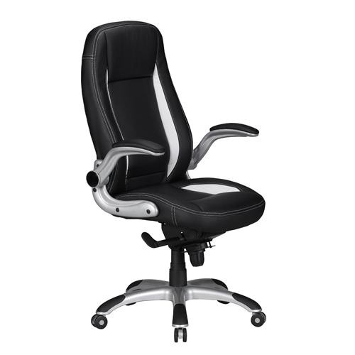 Silla de Ordenador MONTREAL con precioso Diseño Gaming, Tapizada en Piel, Uso Profesional 8h, Negro