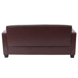 Sofá 3 plazas COUCH, gran diseño y muy cómodo, en piel color marrón 2