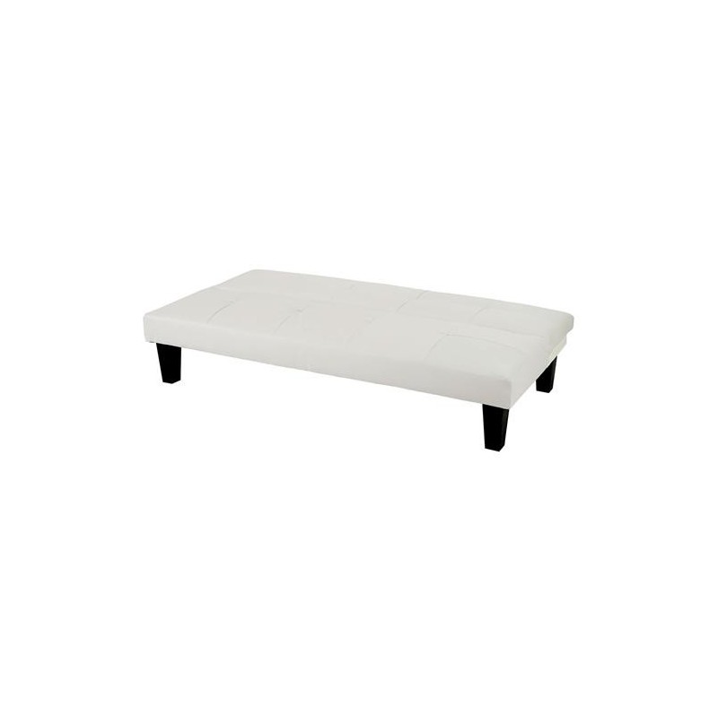 Sofá plegable de 3 plazas DAVO, muy versátil y cómodo, bonito diseño con capitoné en piel color negro
