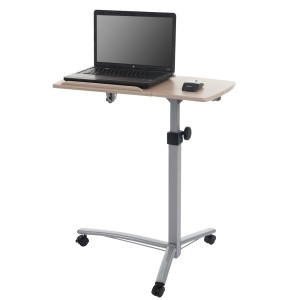 Mesa / Atril STAND, superficie para ordenador y ratón, ajustable en altura y con ruedas