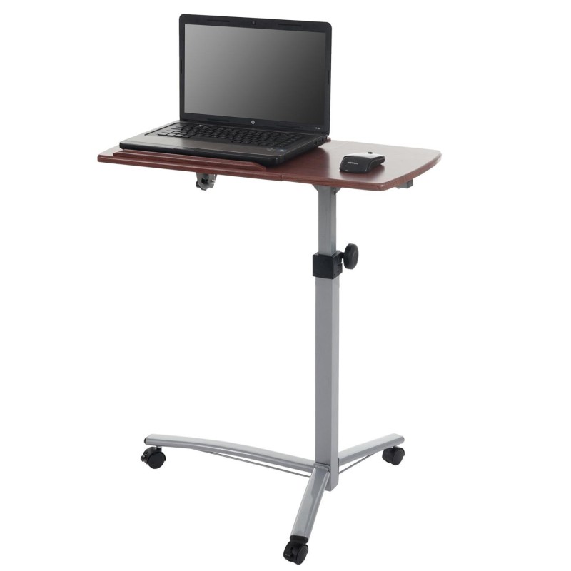 Mesa / Atril STAND, superficie para ordenador y ratón, ajustable en altura y con ruedas