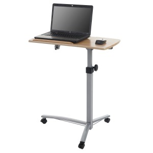 Mesa / Atril STAND, superficie para ordenador y ratón, ajustable en altura y con ruedas