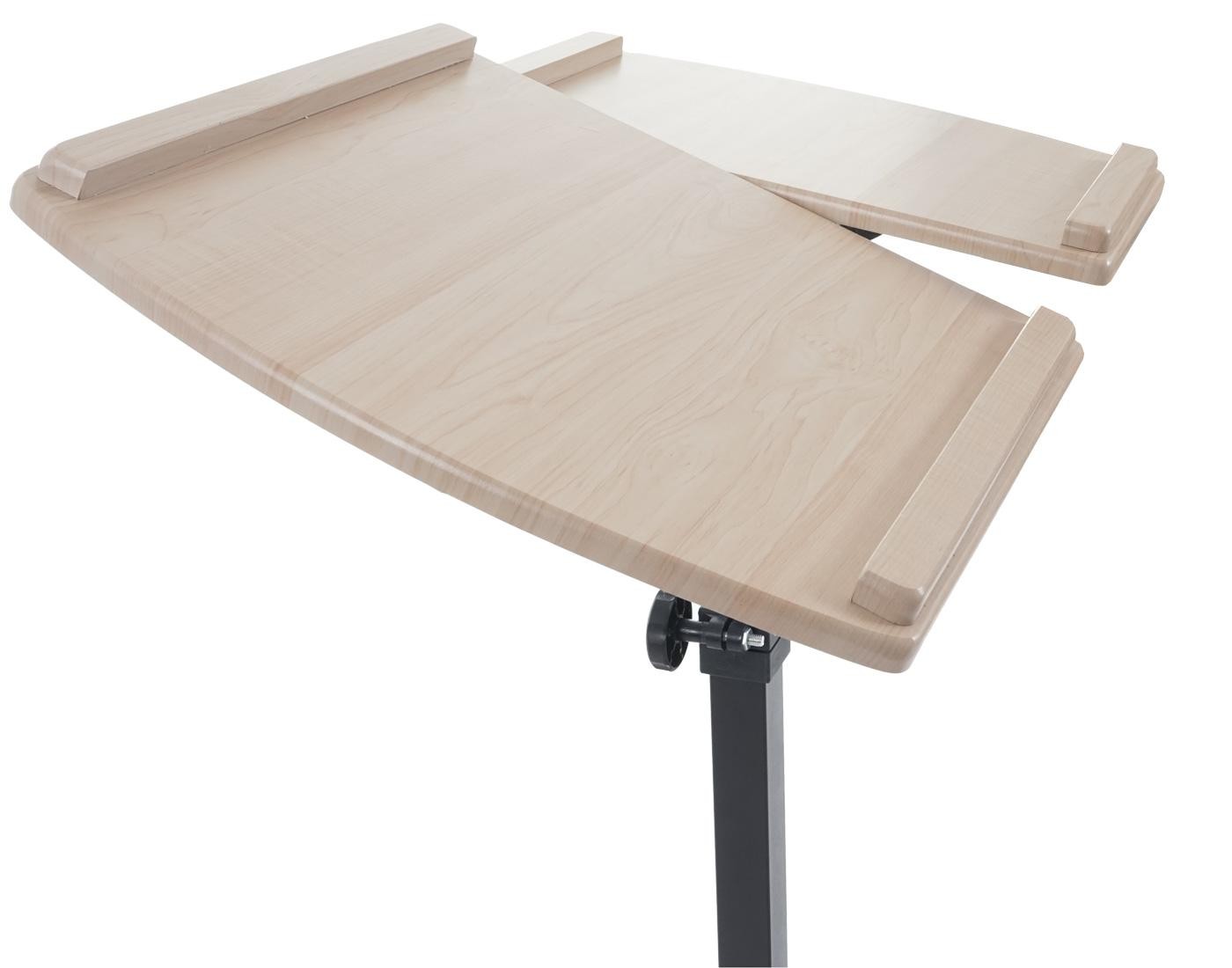 Mesa / Atril para Ordenador Portátil STAND TOP, Ajustable en Altura, con Ruedas y Superficie en Madera Color Nogal