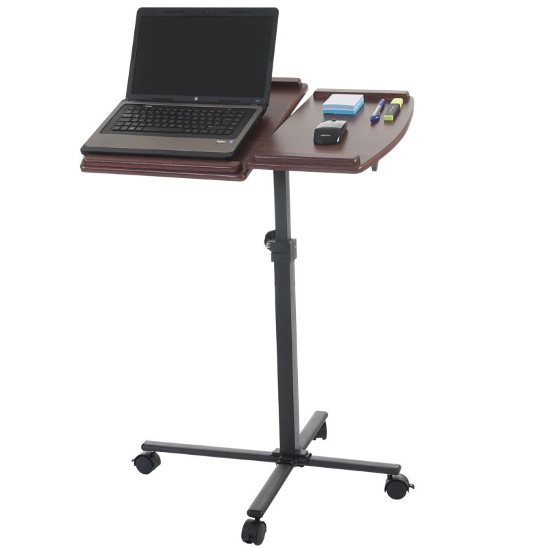 Mesa / Atril STAND TOP, superficie para ordenador en madera, ajustable en altura y con ruedas