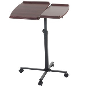 Mesa / Atril STAND TOP, superficie para ordenador en madera, ajustable en altura y con ruedas